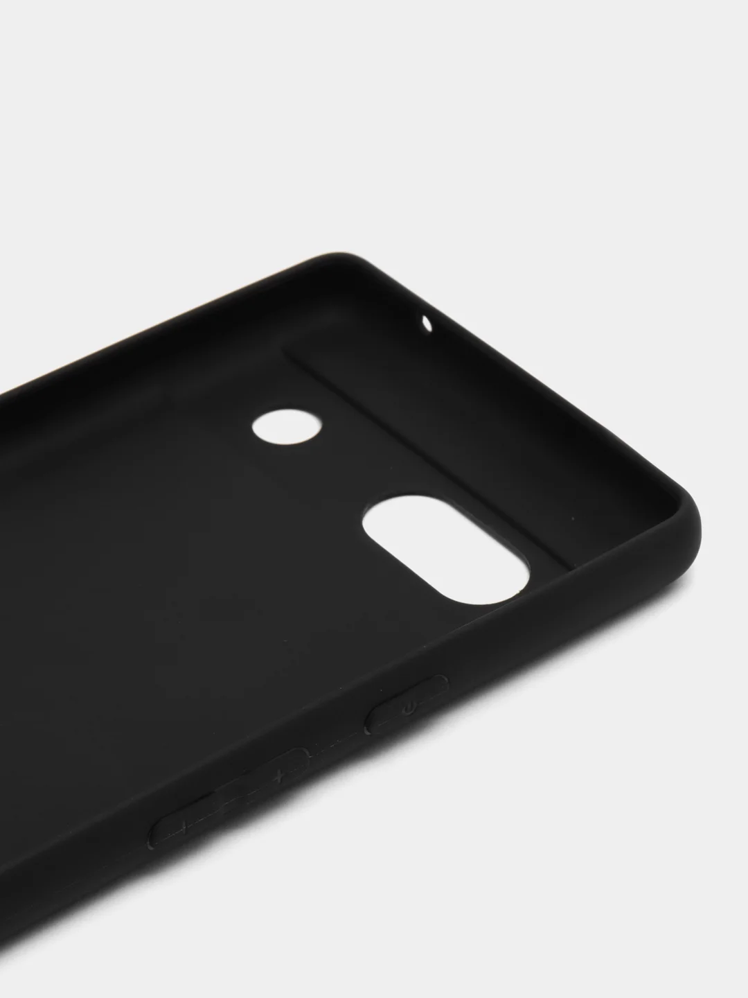 Черный чехол для Google Pixel 7A силиконовый BROSCORP матовый тонкий с бортиком- защитой камер