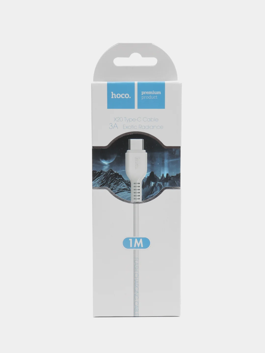 Белый кабель Hoco X20, Type-C - USB, 2 А, 1 м, PVC оплетка, белый