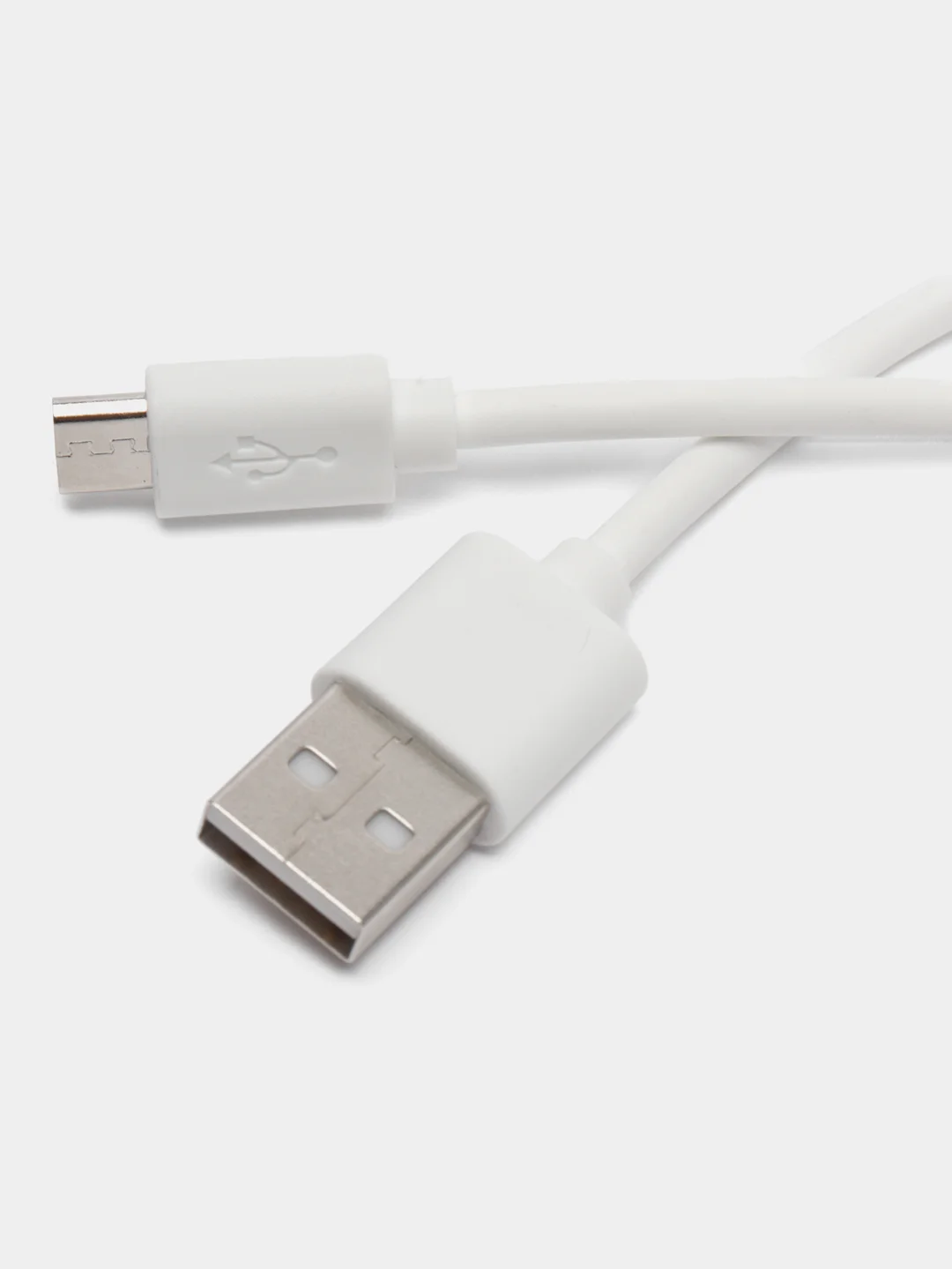 Белый кабель Windigo, microUSB - USB, 2 А, зарядка + передача данных, TPE оплетка, 1 м, белый