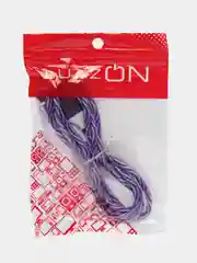 Фиолетовый кабель LuazON, microUSB - USB, 1 А, 1 м, оплётка нейлон, бело-фиолетовый