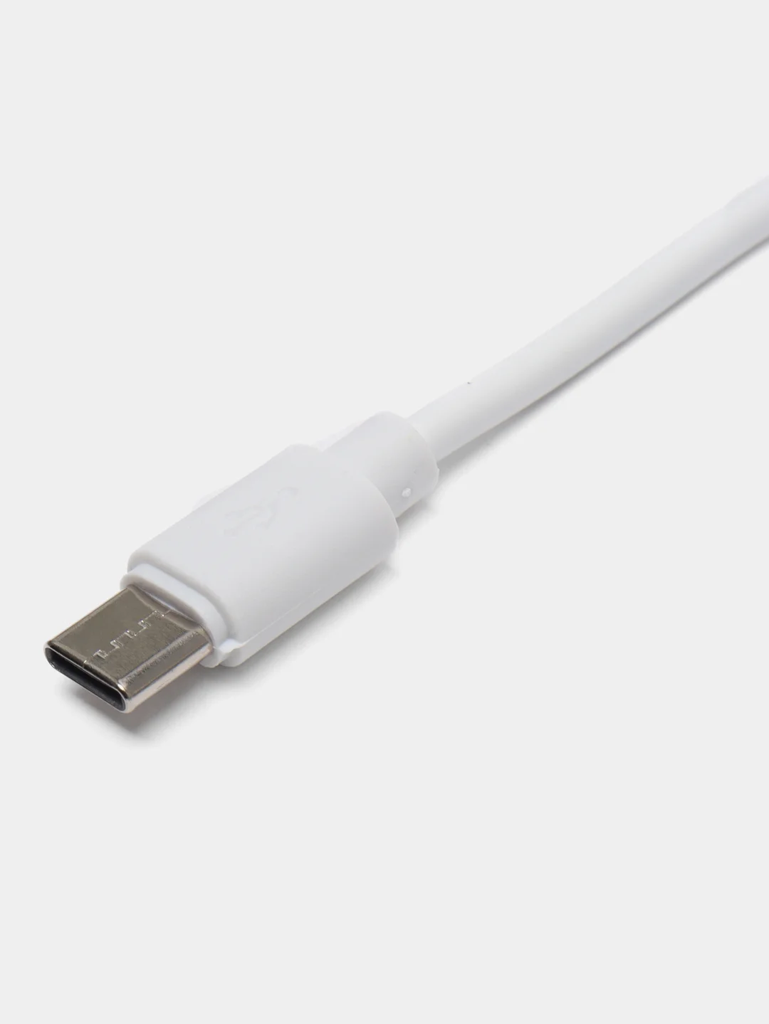 Белый кабель LuazON, Type-C - USB, 2 А, 1 м, белый