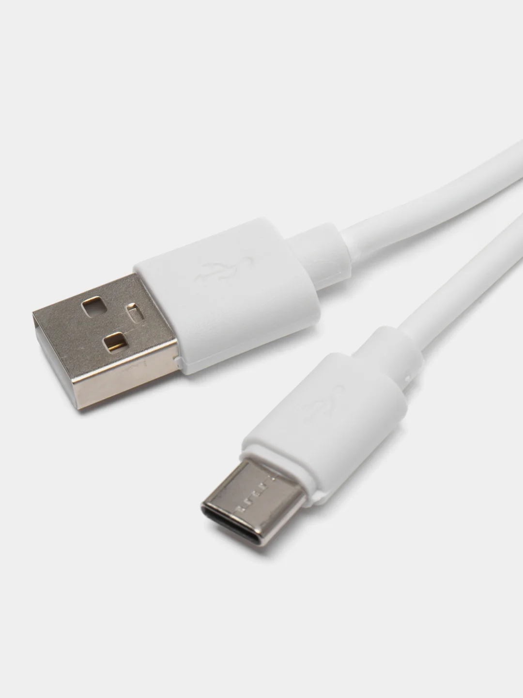 Белый кабель LuazON, Type-C - USB, 2 А, 1 м, белый