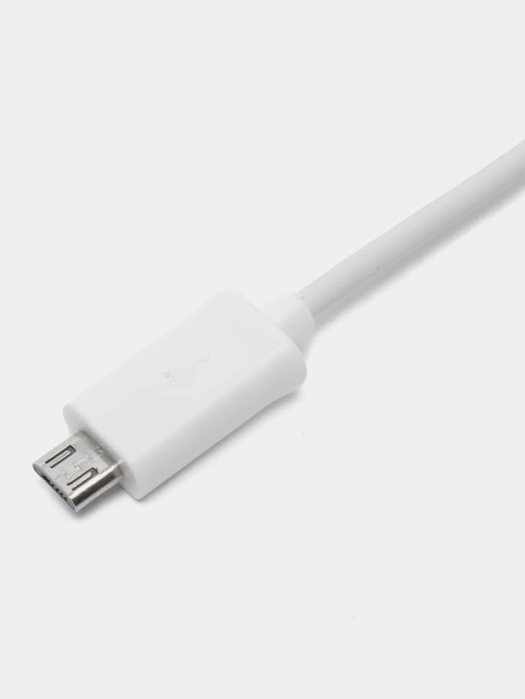 Белый кабель LuazON, microUSB - USB, 1 А, 0.8 м, белый