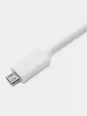 Белый кабель LuazON, microUSB - USB, 1 А, 0.8 м, белый