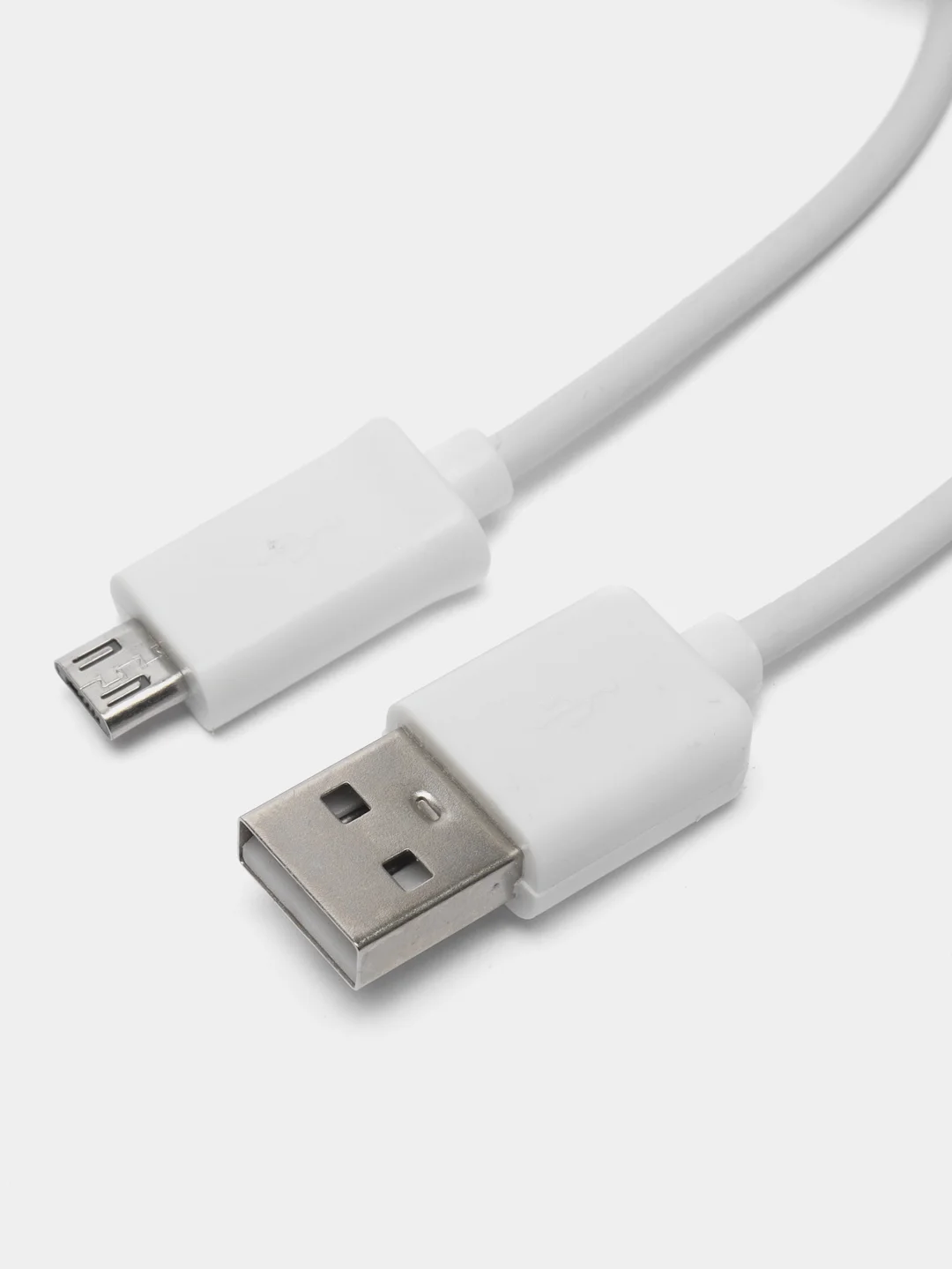 Белый кабель LuazON, microUSB - USB, 1 А, 0.8 м, белый