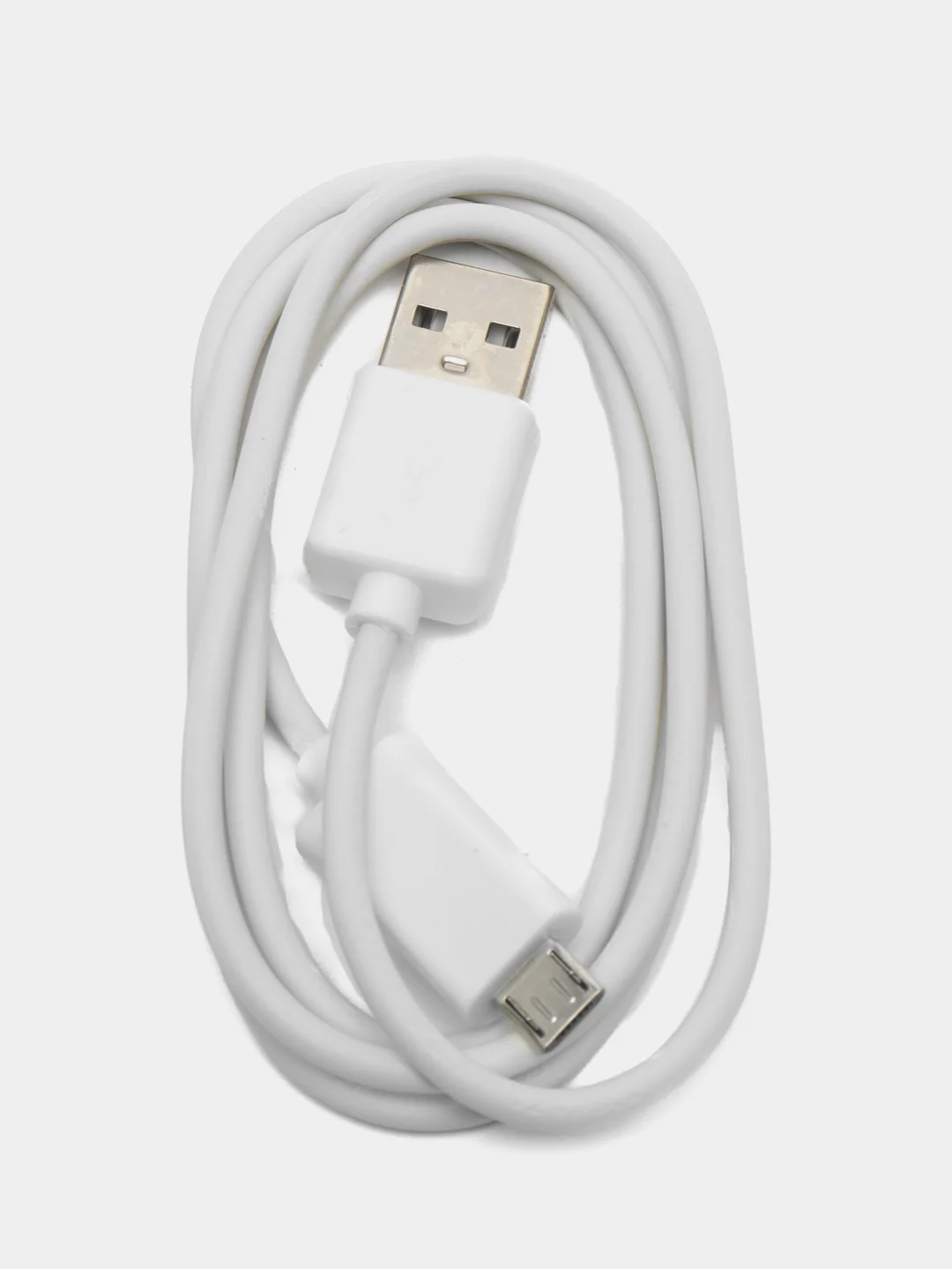 Белый кабель LuazON, microUSB - USB, 1 А, 0.8 м, белый