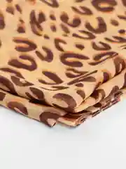 Горчичный платок леопардовый / Женский платок на голову, шею, плечи, сумку / Легкий шарф