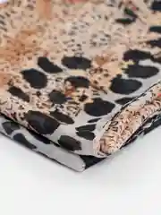 Песочный хаки платок леопардовый / Женский платок на голову, шею, плечи, сумку / Легкий шарф