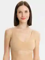 Бежевый топ женский базовый