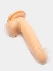 Бежевый фаллоимитатор с чехлом