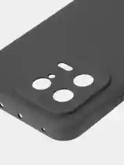 Черный чехол BROSCORP для Xiaomi 13, матовый, силиконовый, тонкий, бортик вокруг камер