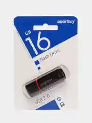 Флешка накопитель для компьютера 16 Gb, SmartBuy Crown, Usb 2.0, черный