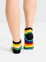 Черный короткие цветные носки