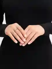 Серебряный комплект колец "Сердце"