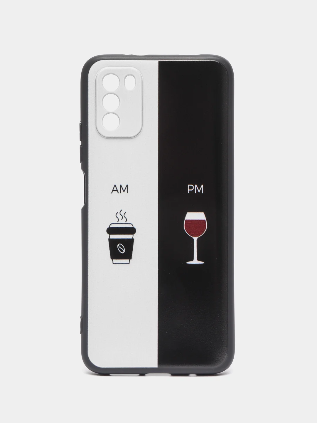 Бирюзовый чехол силиконовый для Xiaomi POCO M3 (Сяоми Поко М3), с принтом, с рисунком