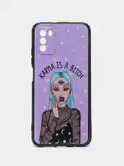 Пурпурный чехол силиконовый для Xiaomi POCO M3 (Сяоми Поко М3), с принтом, с рисунком
