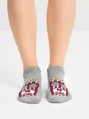 Серый носки короткие "Фаст-фуд"