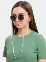 Белый цепочка для очков из бусин, бисера