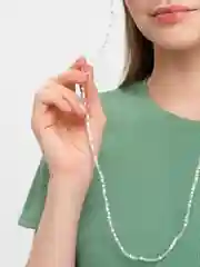 Белый цепочка для очков из бусин, бисера