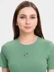 Пурпурный цепочка на шею с кулоном в форме сердца