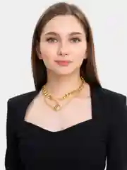 Золотой цепочка с кулоном "Сердце"