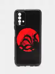 Синий меланж силиконовый чехол для Xiaomi Redmi 9T (Сяоми Редми 9Т), с принтом, с рисунком