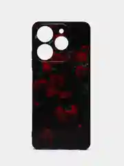 Оранжевый силиконовый чехол для Tecno Spark 10 Pro (Техно Спарк 10 Про), с принтом, с рисунком