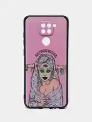 Приглушённый хаки чехол силиконовый для Xiaomi Redmi Note 9 (Сяоми Редми Ноут 9), с принтом, с рисунком
