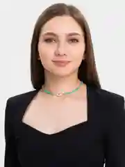Бирюзовый ожерелье из бисера