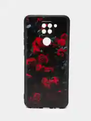 Оранжевый чехол силиконовый для Xiaomi Redmi Note 9 (Сяоми Редми Ноут 9), с принтом, с рисунком