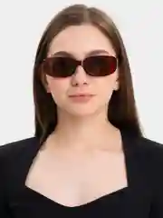 Шоколадный солнцезащитные очки, женские, прямоугольные