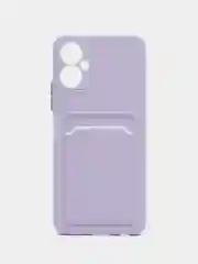 Силиконовый чехол для Tecno Spark 9 Pro Техно Спарк 9 Про с карманом для карт, прозрачный