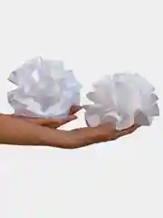 Белый белый бант для девочки, 2 штуки