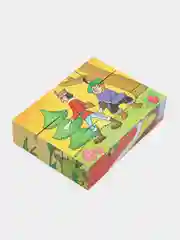Небесно-голубой кубики детские, 12 кубиков
