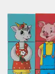 Синий меланж кубики детские, 12 кубиков