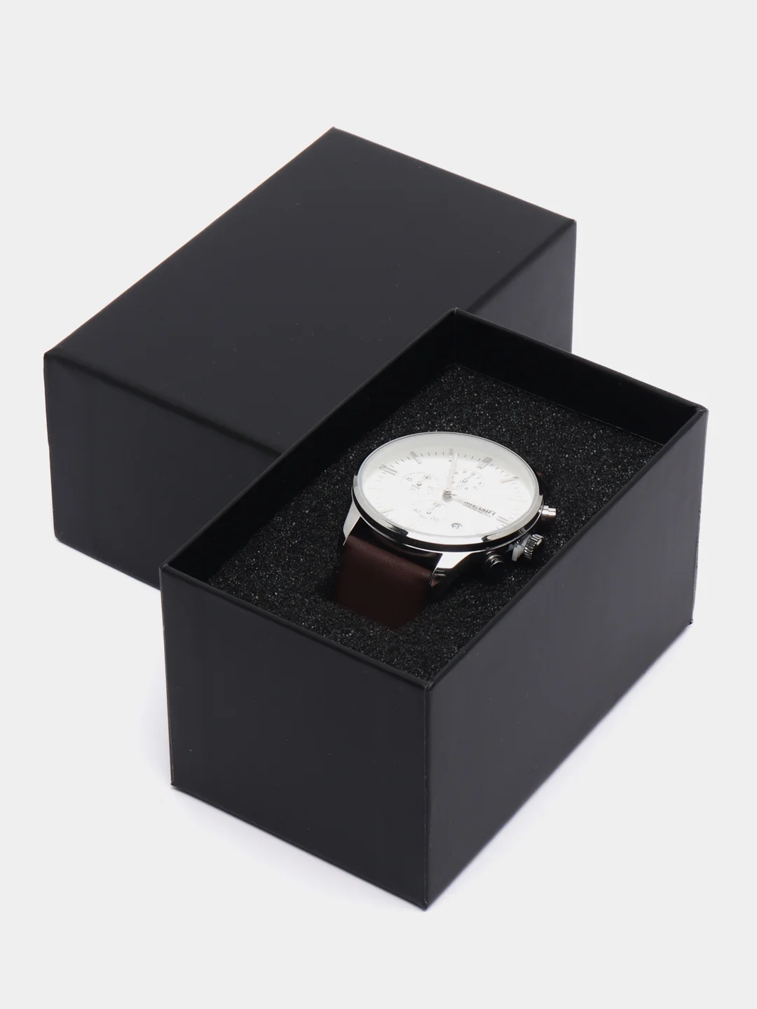 Серебряный мужские наручные часы Megir ML2011G, с хронографом, в подарочной упаковке