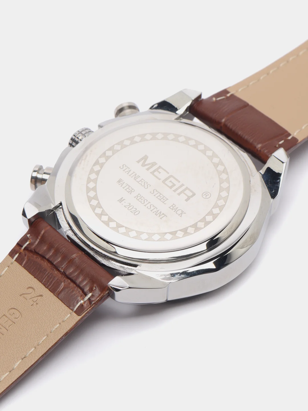 Коричневый мужские наручные часы Megir ML2020G, с хронографом, в подарочной упаковке