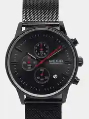 Черный мужские наручные часы Megir MS2011G, с хронографом, в подарочной упаковке