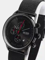 Черный мужские наручные часы Megir MS2011G, с хронографом, в подарочной упаковке