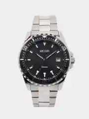 Серебряный мужские наручные часы Megir MS2064AG, с календарём, в подарочной упаковке