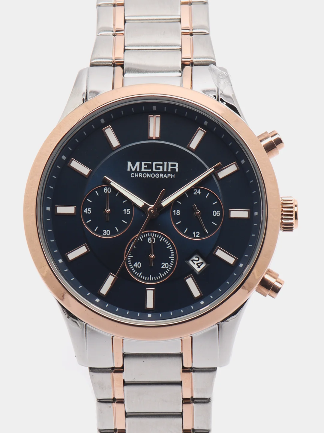 Бронзовый мужские наручные часы Megir MS2150G, с хронографом, в подарочной упаковке