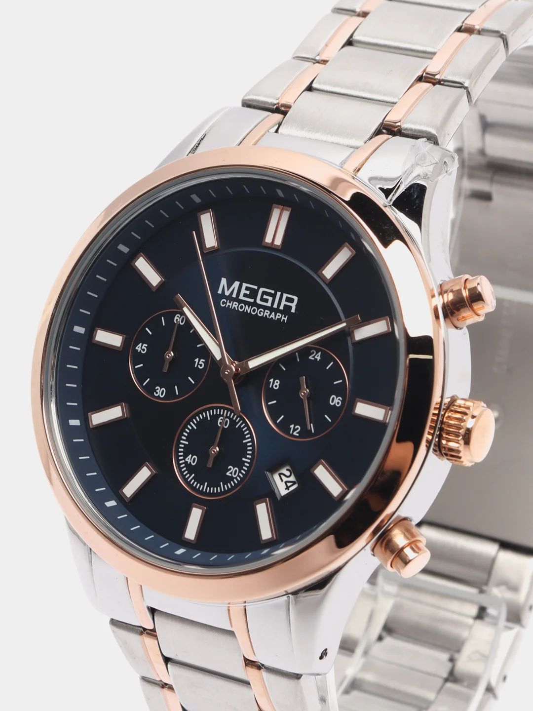 Бронзовый мужские наручные часы Megir MS2150G, с хронографом, в подарочной упаковке