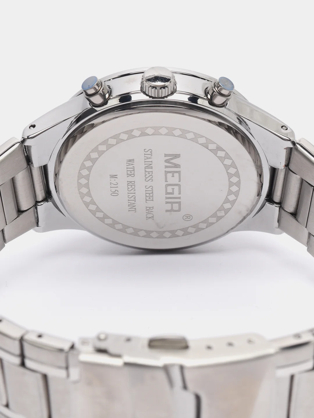 Серебряный мужские наручные часы Megir MS2150G, с хронографом, в подарочной упаковке