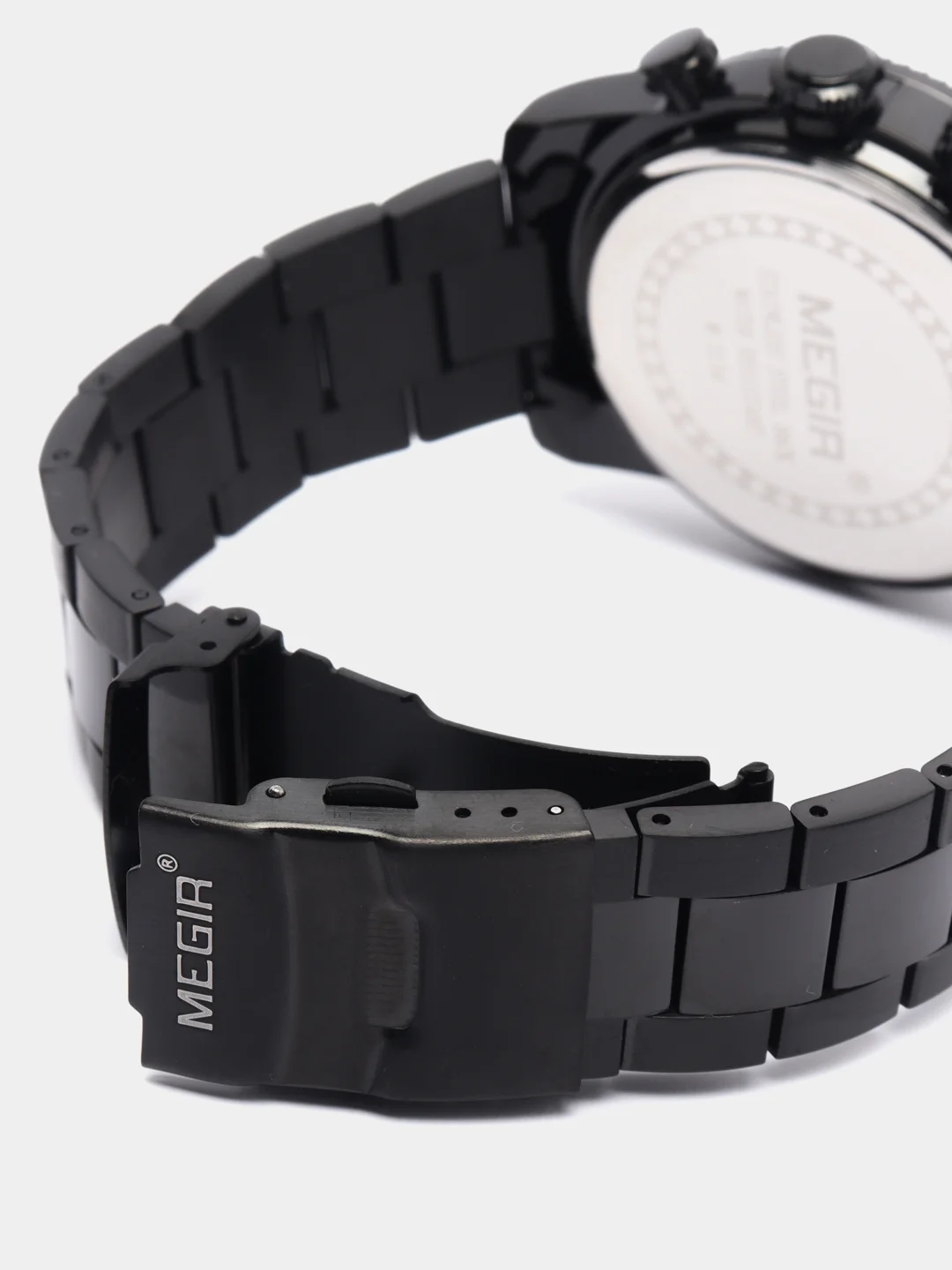 Черный мужские наручные часы Megir MS2134G, с хронографом, в подарочной упаковке