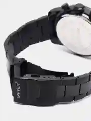 Черный мужские наручные часы Megir MS2134G, с хронографом, в подарочной упаковке