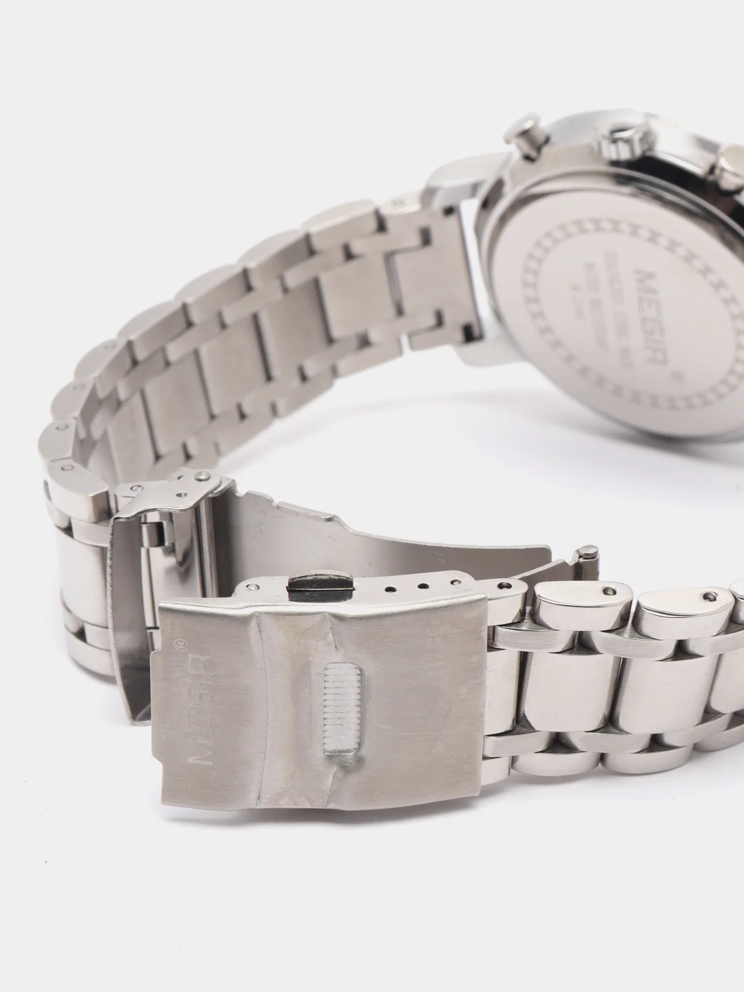 Серебряный мужские наручные часы Megir MS2160G, с хронографом, в подарочной упаковке