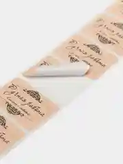 Белый наклейки "Ручная Работа" для упаковки подарков, товаров хендмейд самоклеящиеся, размер 30*20 мм