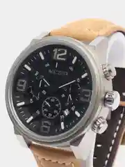 Черный мужские наручные часы Megir ML3010G с хронографом, в подарочной упаковке