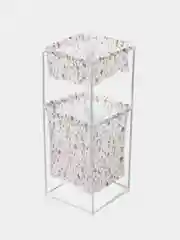 Белый корзина для белья двухъярусная/Короб для хранения