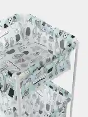 Белый корзина для белья двухъярусная/Короб для хранения